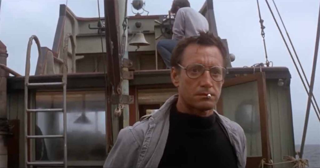 Image taken from the film 'Jaws'. where Chief Brody says the iconic line ‘You’re gonna need a bigger boat’ after spotting the shark.